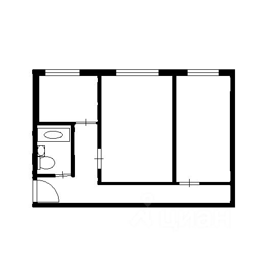 Планировка этой квартиры по данным Циан