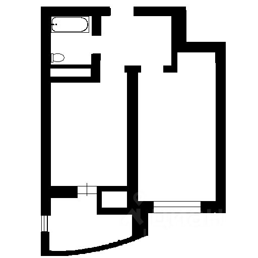 Планировка этой квартиры по данным Циан