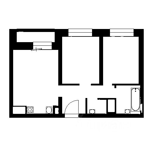 Планировка этой квартиры по данным Циан