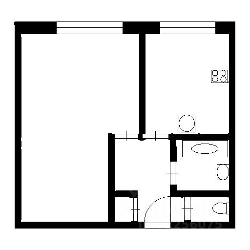Планировка этой квартиры по данным Циан