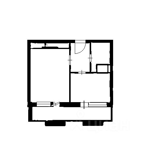 Планировка этой квартиры по данным Циан