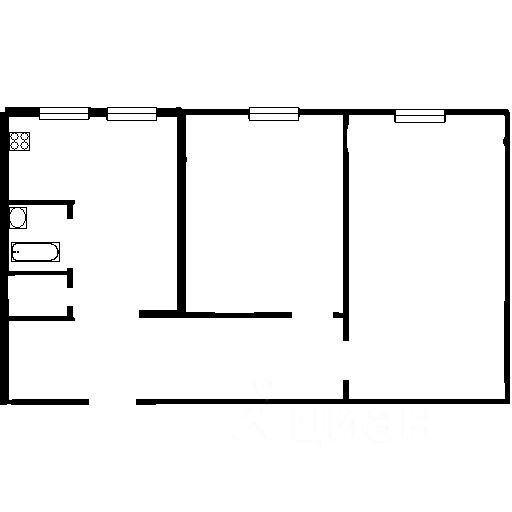 Планировка этой квартиры по данным Циан