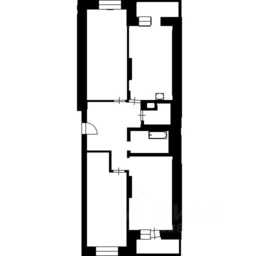 Планировка этой квартиры по данным Циан