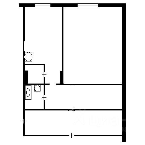Планировка этой квартиры по данным Циан