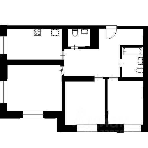 Планировка этой квартиры по данным Циан
