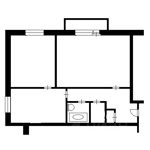 Планировка этой квартиры по данным Циан