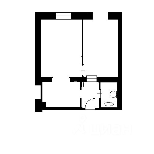 Планировка этой квартиры по данным Циан