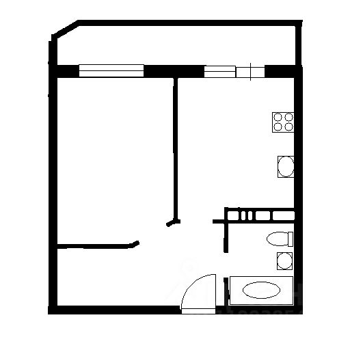 Планировка этой квартиры по данным Циан