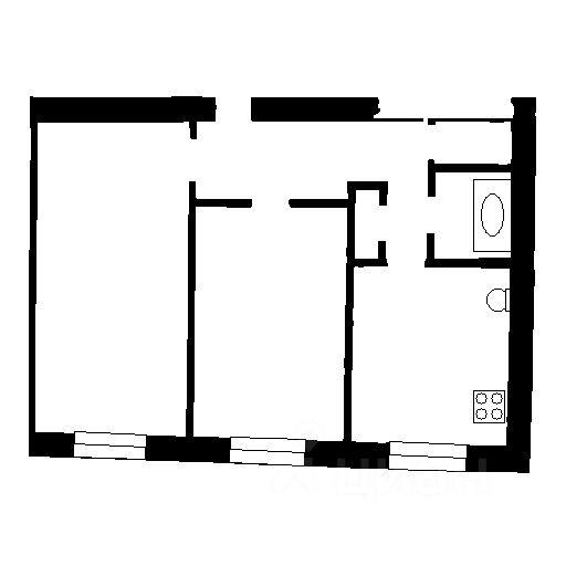 Планировка этой квартиры по данным Циан