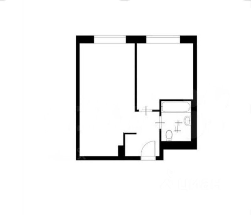 Планировка этой квартиры по данным Циан