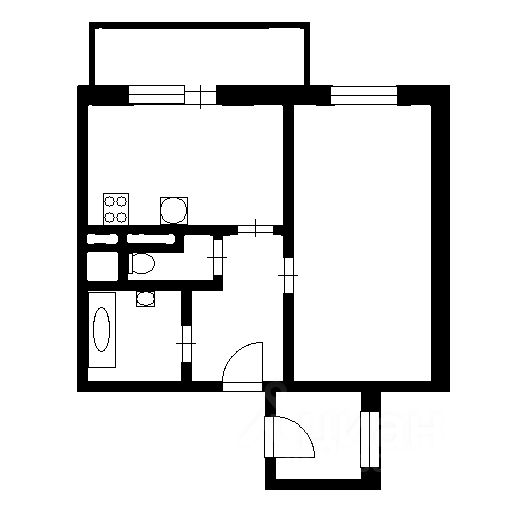 Планировка этой квартиры по данным Циан