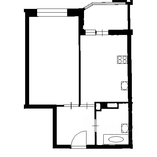 Планировка этой квартиры по данным Циан