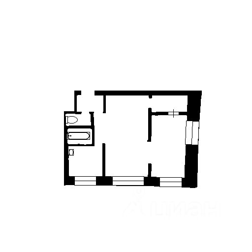 Планировка этой квартиры по данным Циан