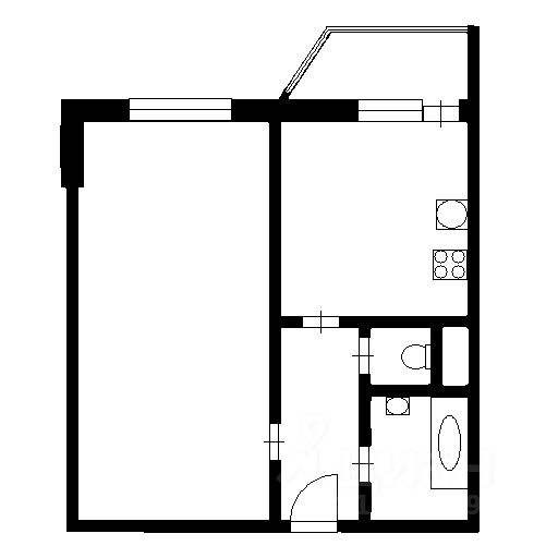 Планировка этой квартиры по данным Циан