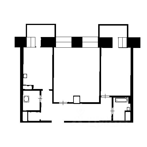 Планировка этой квартиры по данным Циан
