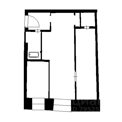Планировка этой квартиры по данным Циан