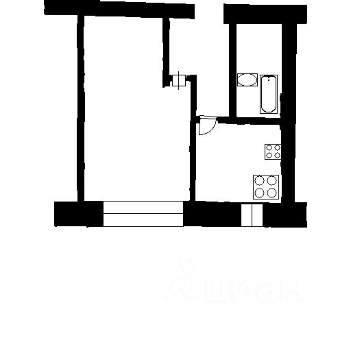 Планировка этой квартиры по данным Циан