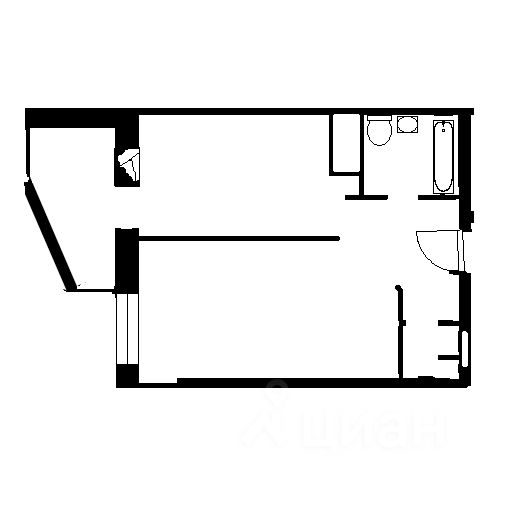 Планировка этой квартиры по данным Циан