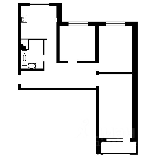 Планировка этой квартиры по данным Циан