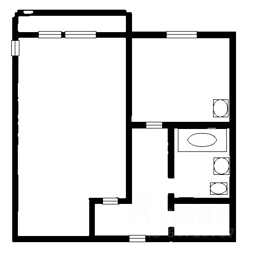 Планировка этой квартиры по данным Циан