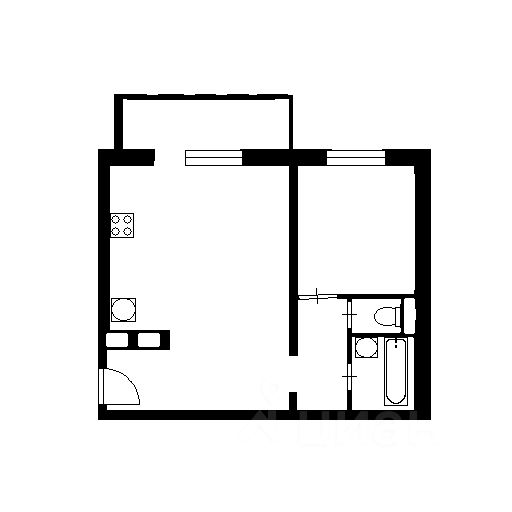 Планировка этой квартиры по данным Циан