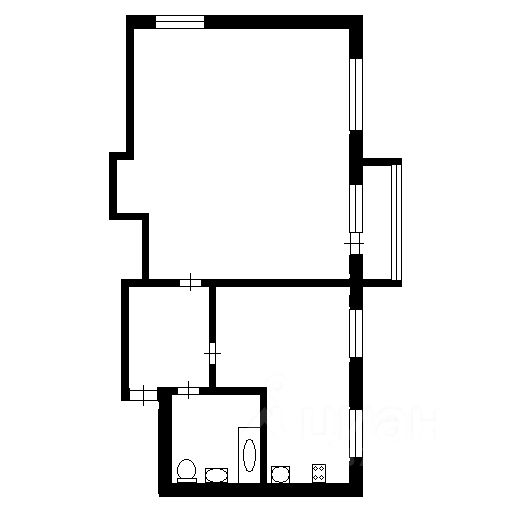 Планировка этой квартиры по данным Циан
