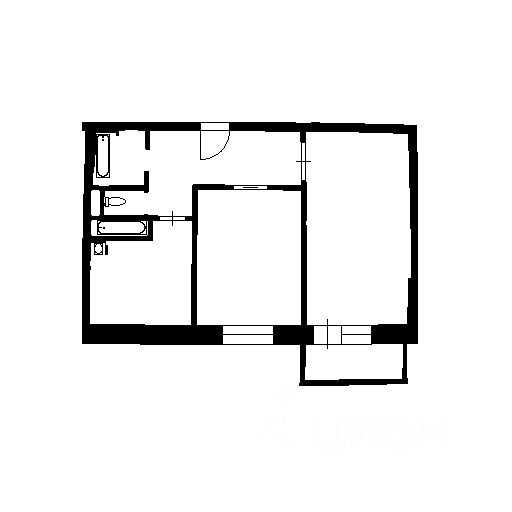 Планировка этой квартиры по данным Циан