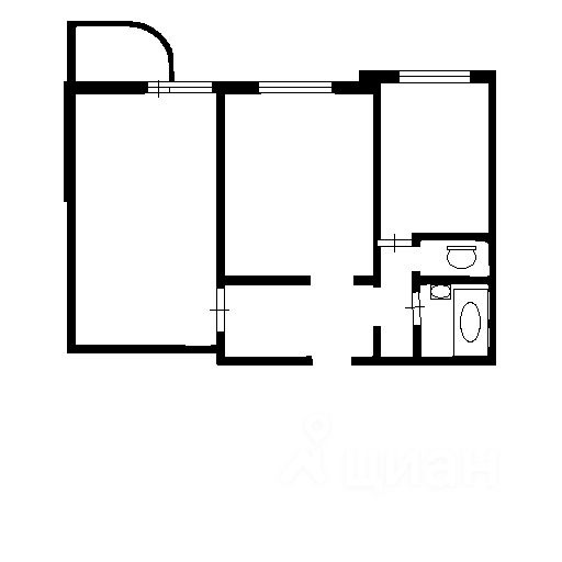 Планировка этой квартиры по данным Циан