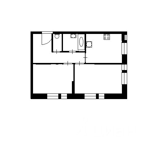 Планировка этой квартиры по данным Циан