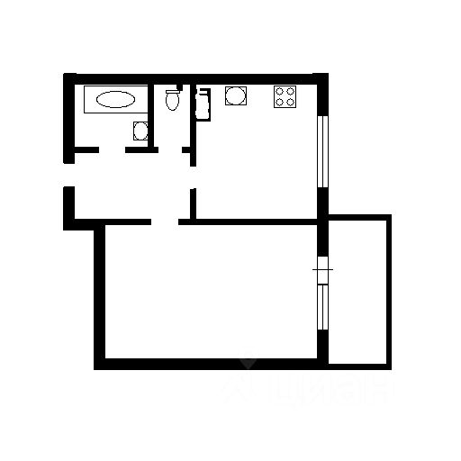 Планировка этой квартиры по данным Циан