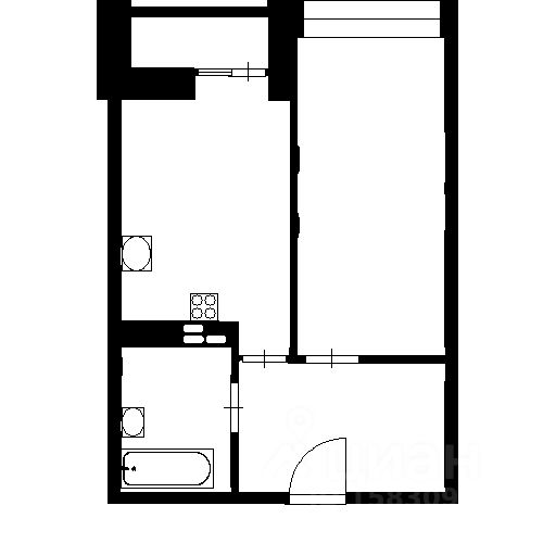 Планировка этой квартиры по данным Циан