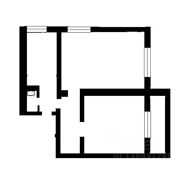 Планировка этой квартиры по данным Циан