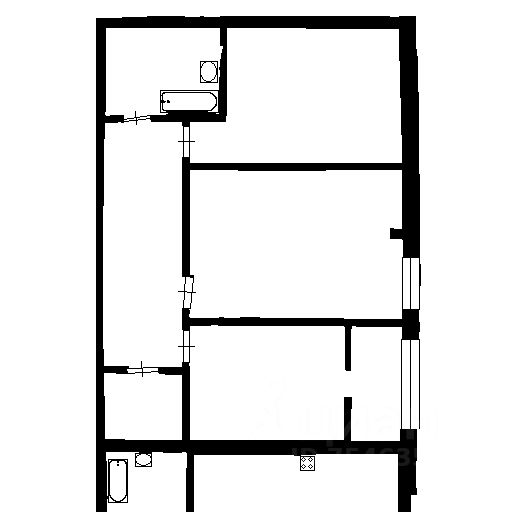 Планировка этой квартиры по данным Циан