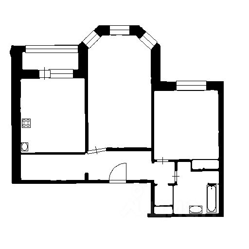 Планировка этой квартиры по данным Циан