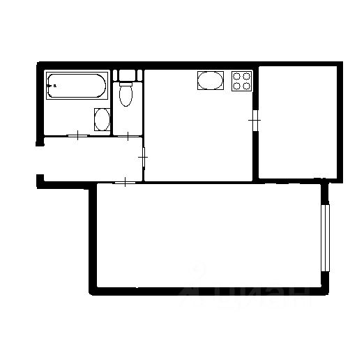 Планировка этой квартиры по данным Циан