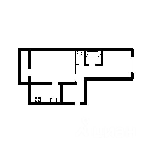 Планировка этой квартиры по данным Циан