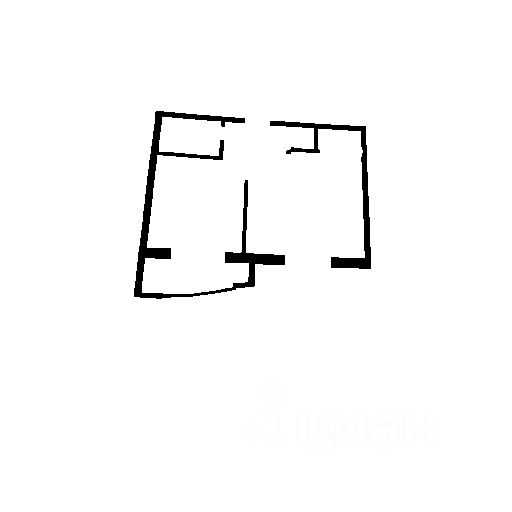 Планировка этой квартиры по данным Циан