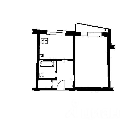 Планировка этой квартиры по данным Циан