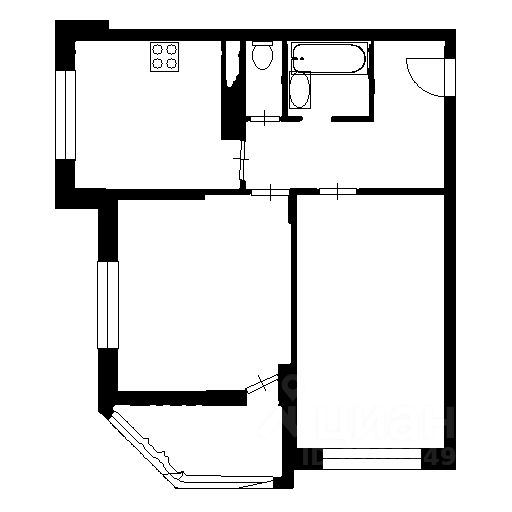 Планировка этой квартиры по данным Циан