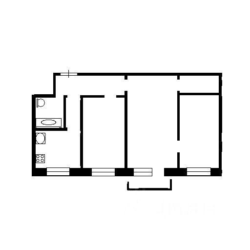 Планировка этой квартиры по данным Циан