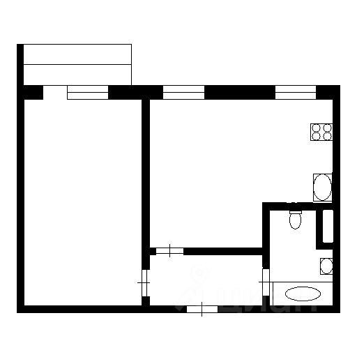 Планировка этой квартиры по данным Циан