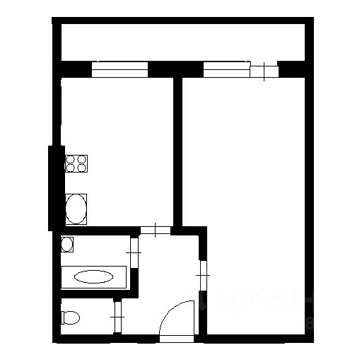 Планировка этой квартиры по данным Циан