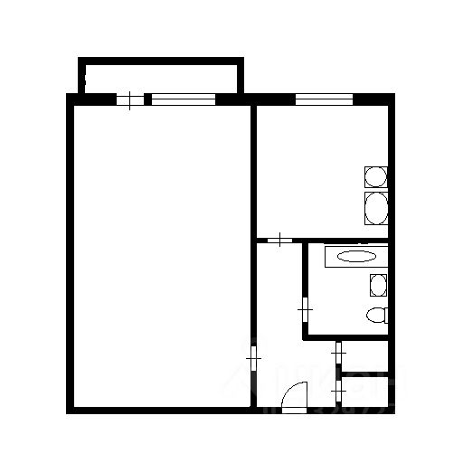 Планировка этой квартиры по данным Циан