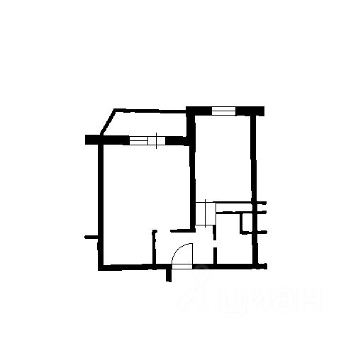 Планировка этой квартиры по данным Циан