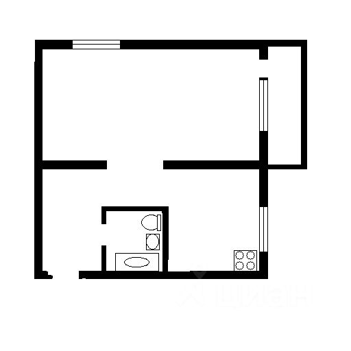 Планировка этой квартиры по данным Циан