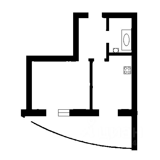 Планировка этой квартиры по данным Циан