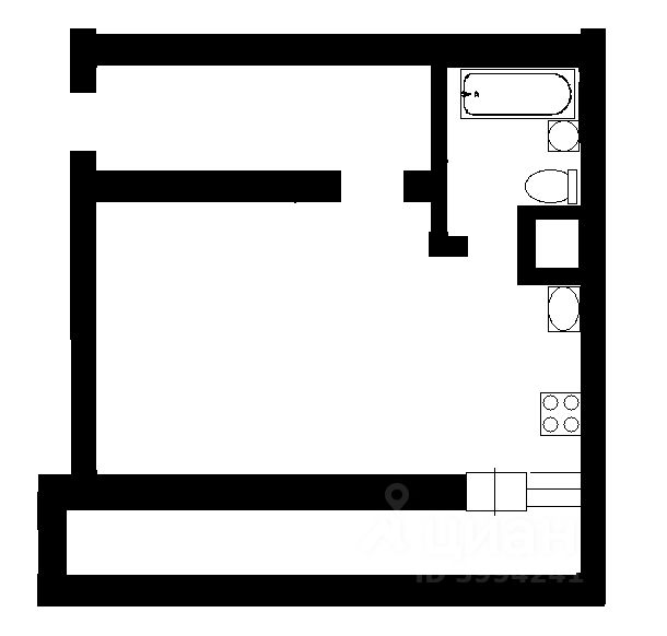 Планировка этой квартиры по данным Циан