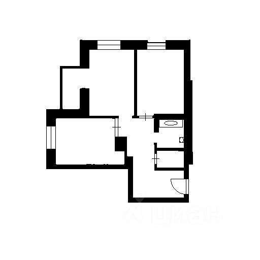 Планировка этой квартиры по данным Циан