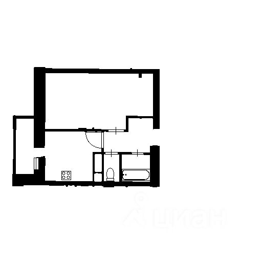 Планировка этой квартиры по данным Циан