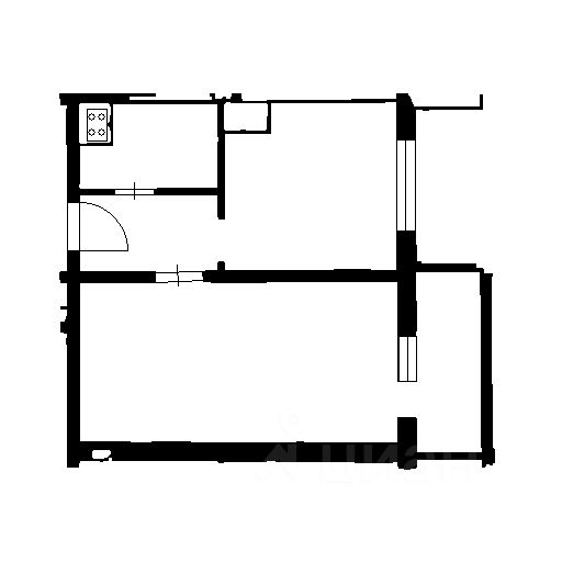 Планировка этой квартиры по данным Циан